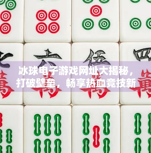 冰球电子游戏网址大揭秘，打破壁垒，畅享热血竞技新体验！突破冰球电子游戏网址