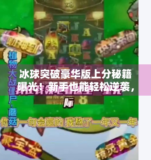 冰球突破豪华版上分秘籍曝光！新手也能轻松逆袭，看完这篇你就是高手！冰球突破豪华版上分视频
