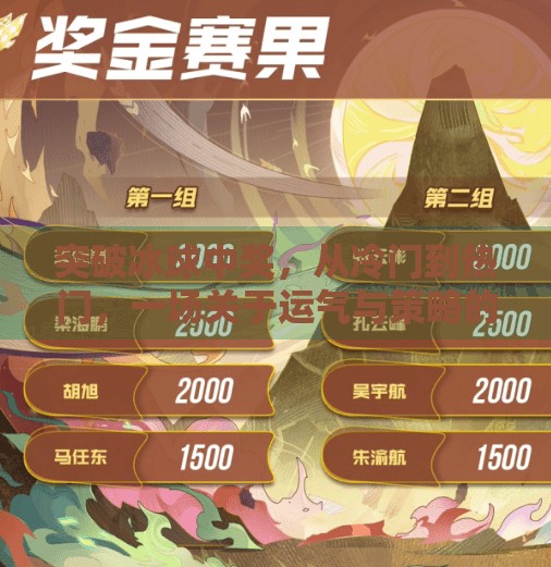 突破冰球中奖,从冷门到热门,一场关于运气与策略的博弈,突破冰球中奖
